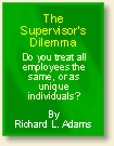 The Supervisor's Dilemma by Richard L. Adams